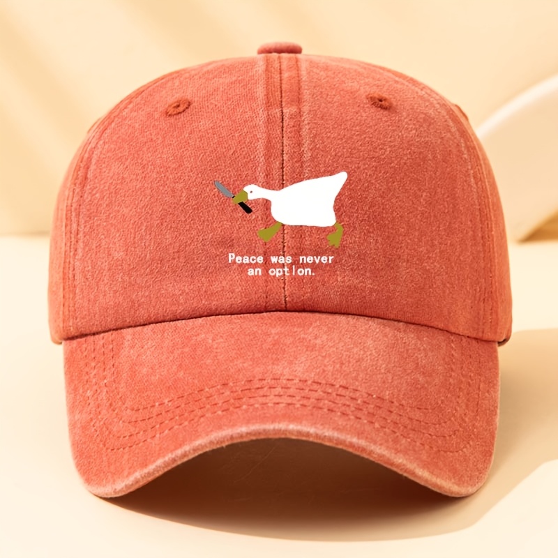 Bucket Hat Embroidered - A running goose fashionable printed baseball