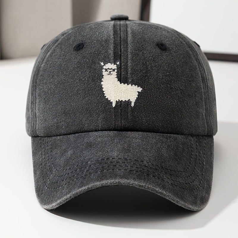 Bucket Hat Embroidered - Cute Sheep Pattern Baseball Hat for