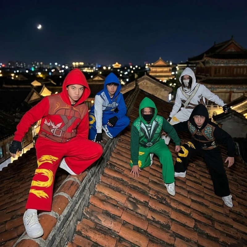 Street Fashion For Man - Ninja Warrior Armor Hoodie Set Men