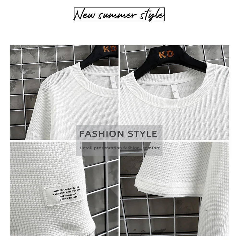 Summer Men's Waffle Knit Track - огляд і ціна Street Fashion Dance