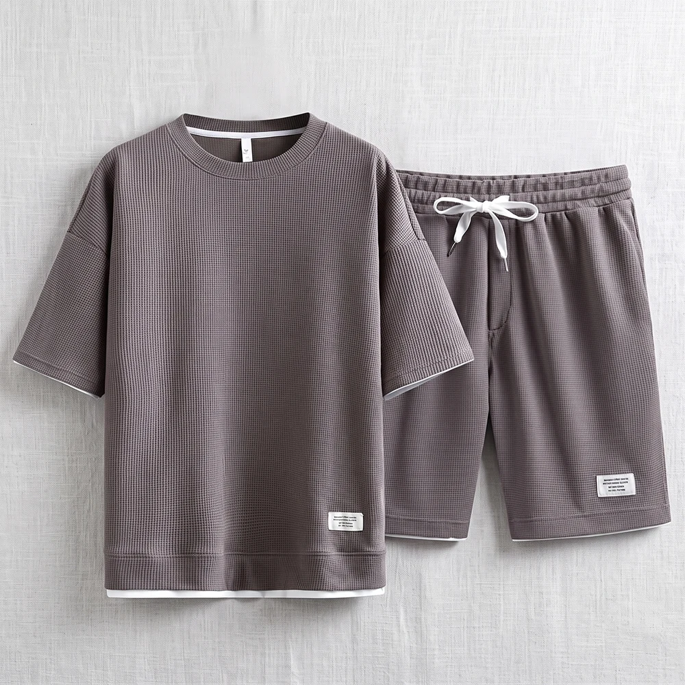 Summer Men's Waffle Knit Track - огляд і ціна Street Fashion Dance
