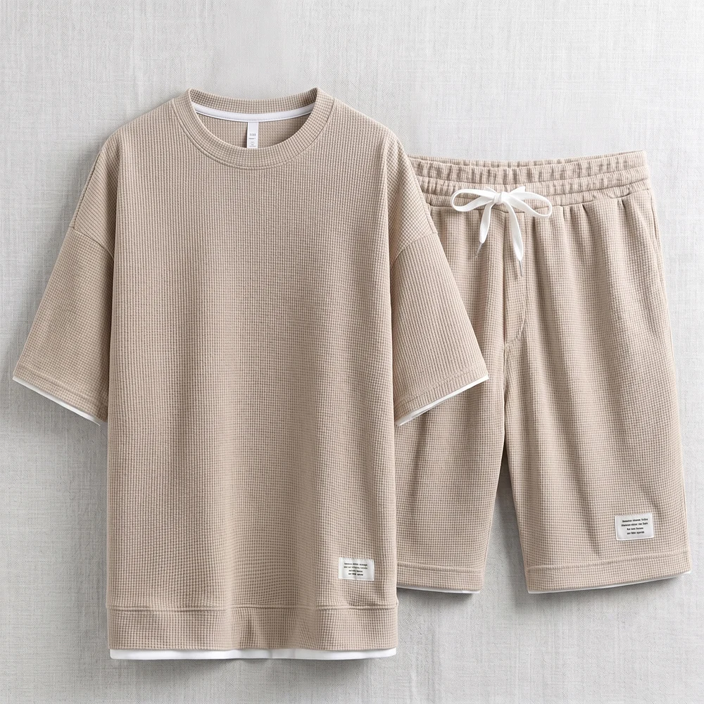 Summer Men's Waffle Knit Track - огляд і ціна Street Fashion Dance