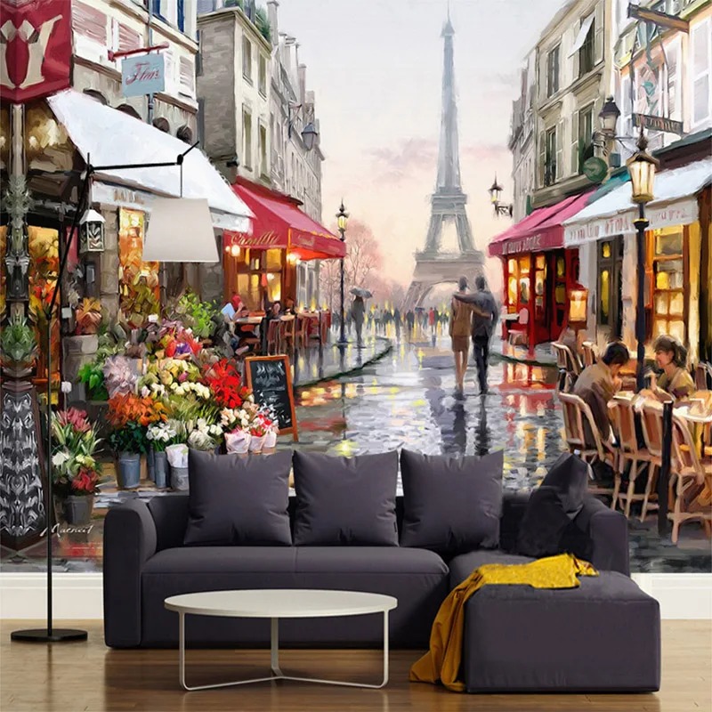 European Style Street Oil Pain - огляд і ціна Street Fashion Wallpaper