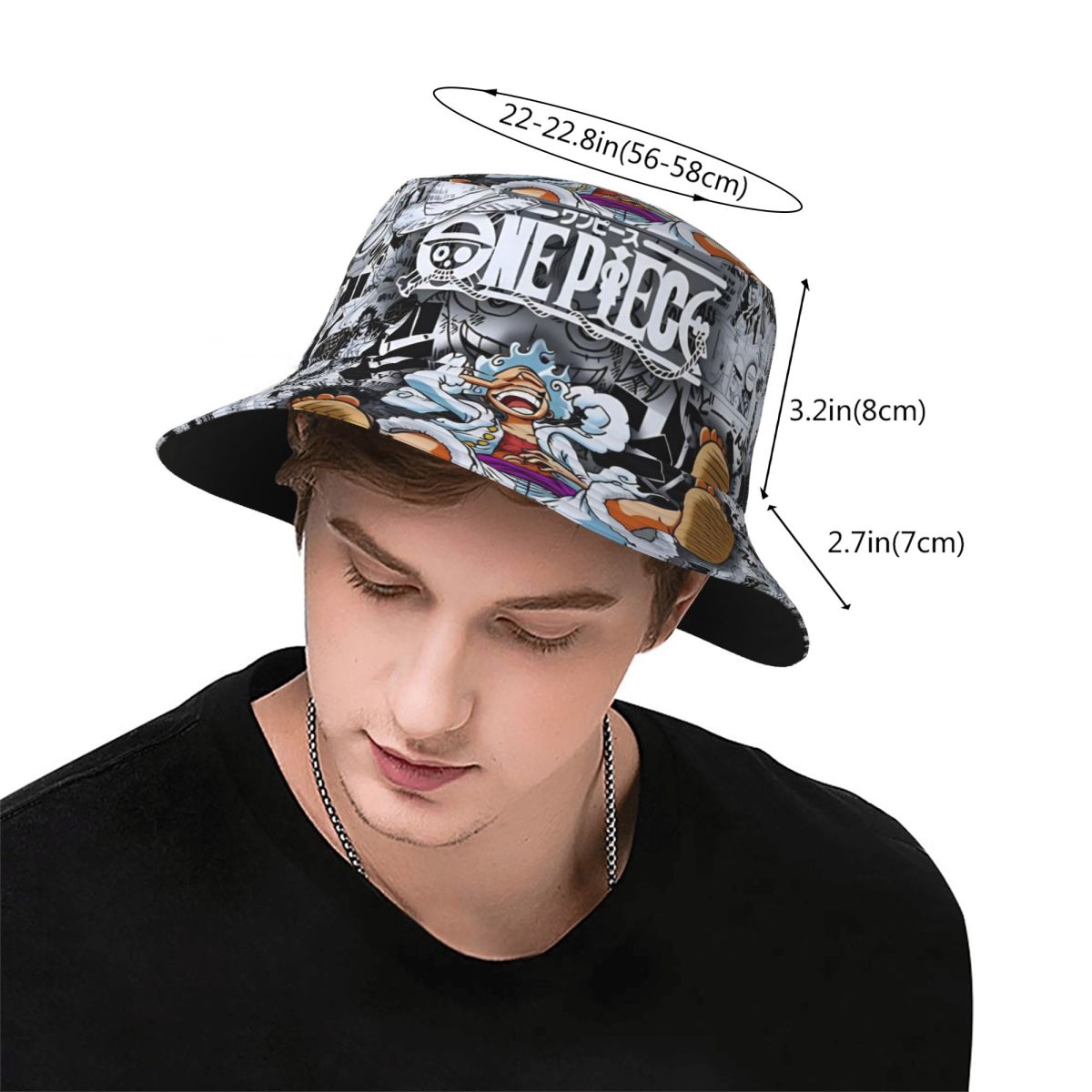 One Piece Monkey D Luffy Gear  - огляд і ціна Bucket Hat Embroidered