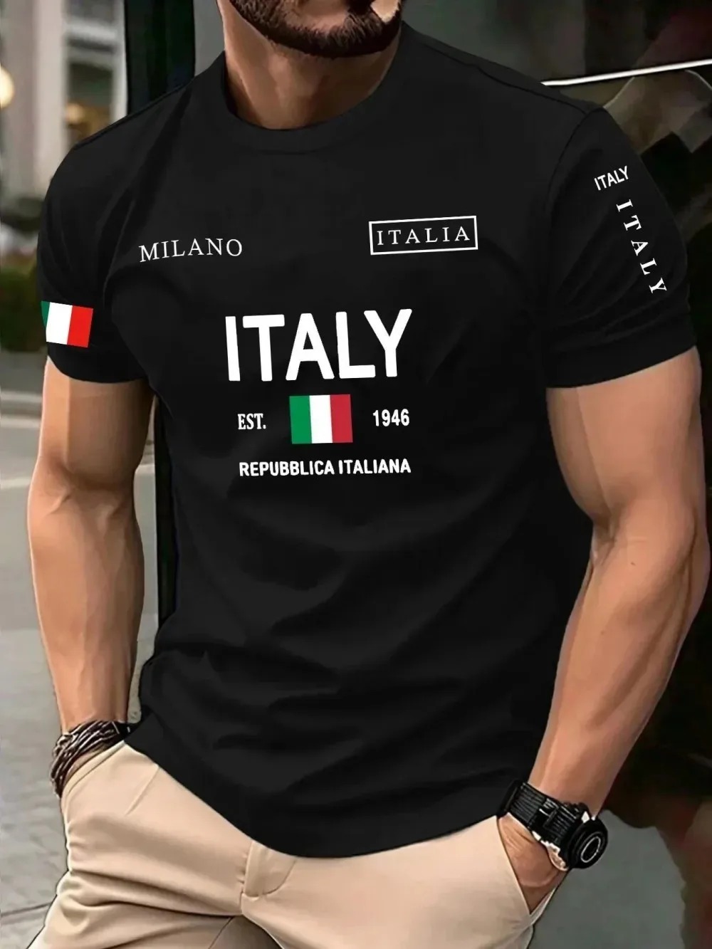3D Print European  American Fa - огляд і ціна Street Fashion Of Milan