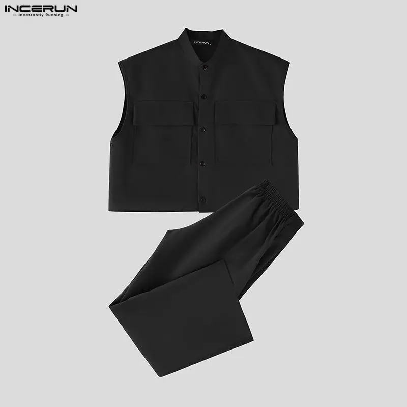 INCERUN Men Sets Solid Sleevel - огляд і ціна Street Fashion For Man