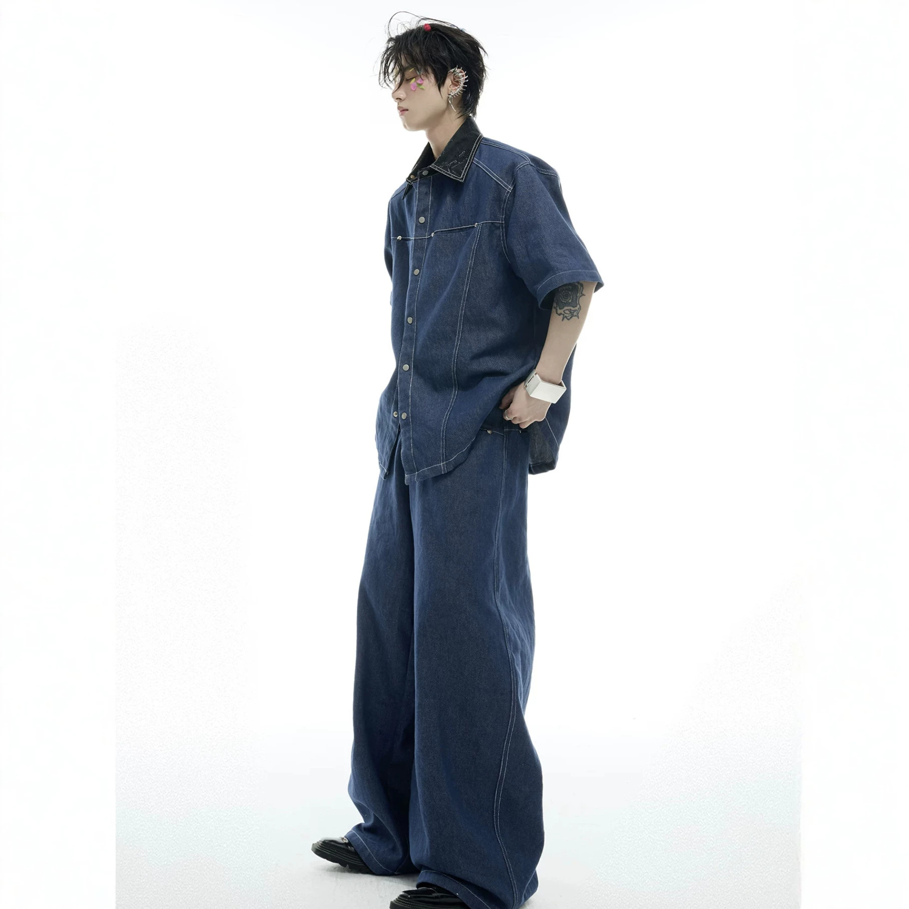 Summer Men's Denim Matching Se - огляд і ціна Street Fashion Jeans