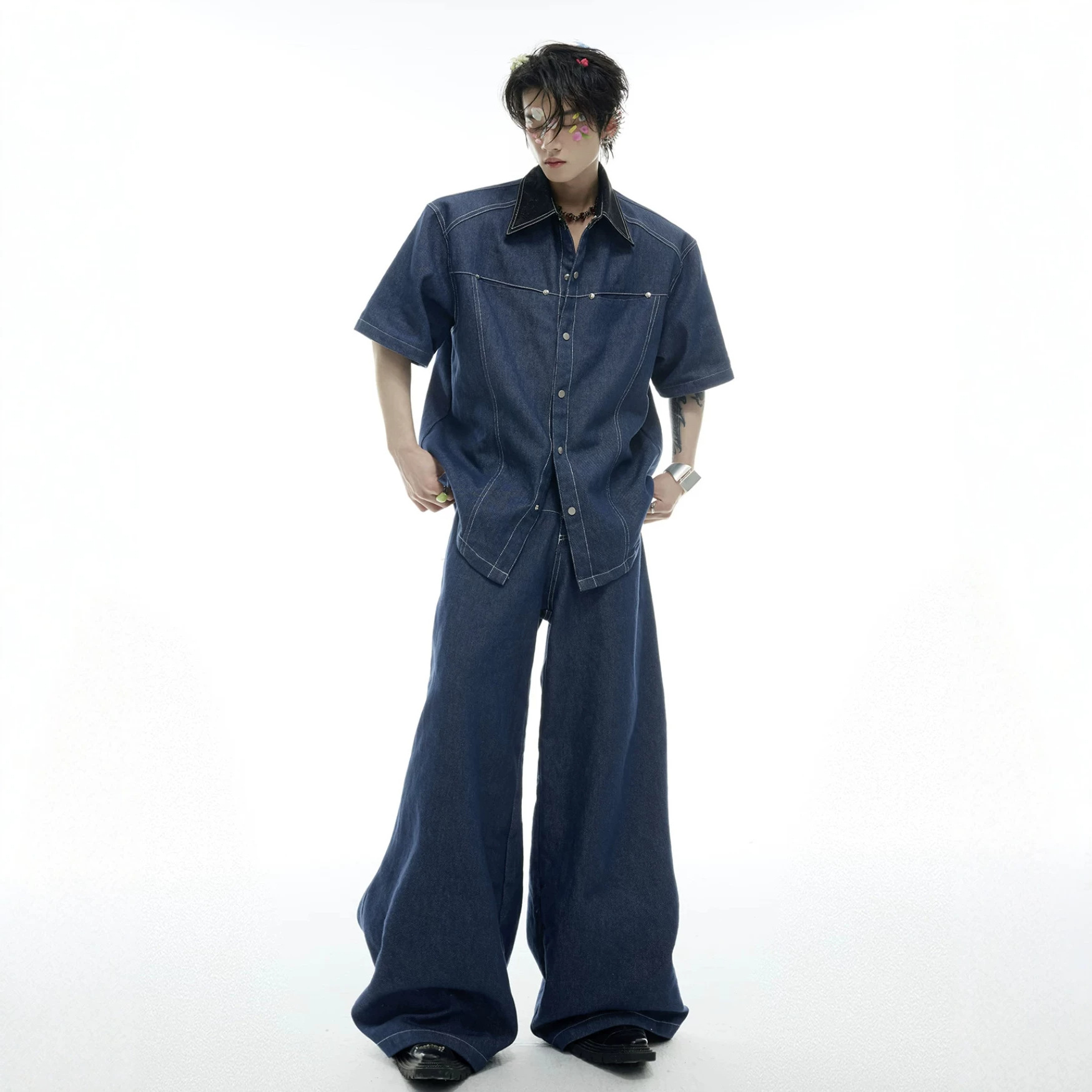 Summer Men's Denim Matching Se - огляд і ціна Street Fashion Jeans