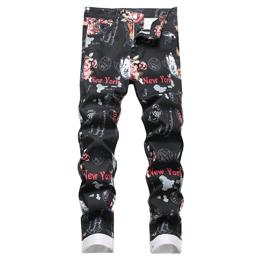 Men Digital Print Jeans Fashio - огляд і ціна High Street Fashion New York