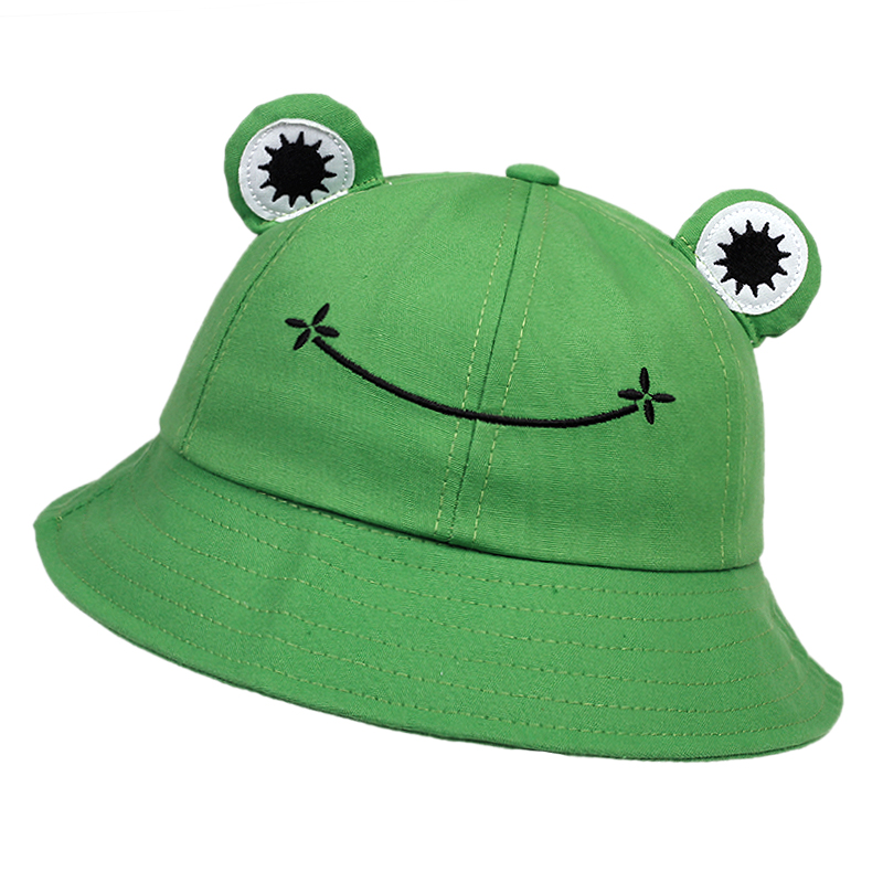 Cute Frog Bucket Hats Women Bu - огляд і ціна Bucket Hat Embroidered