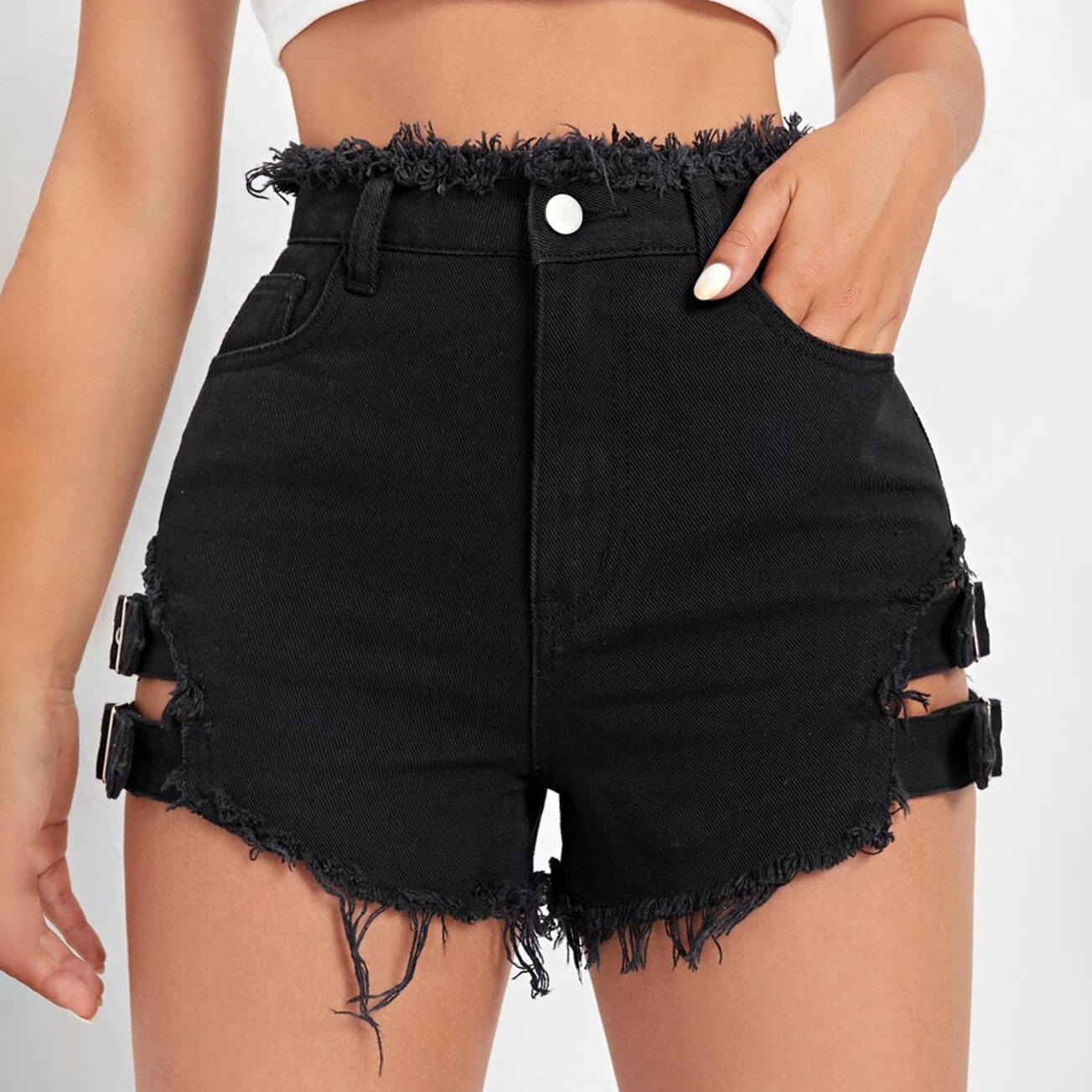 Women High Waist Denim Shorts  - огляд і ціна Street Fashion Jeans
