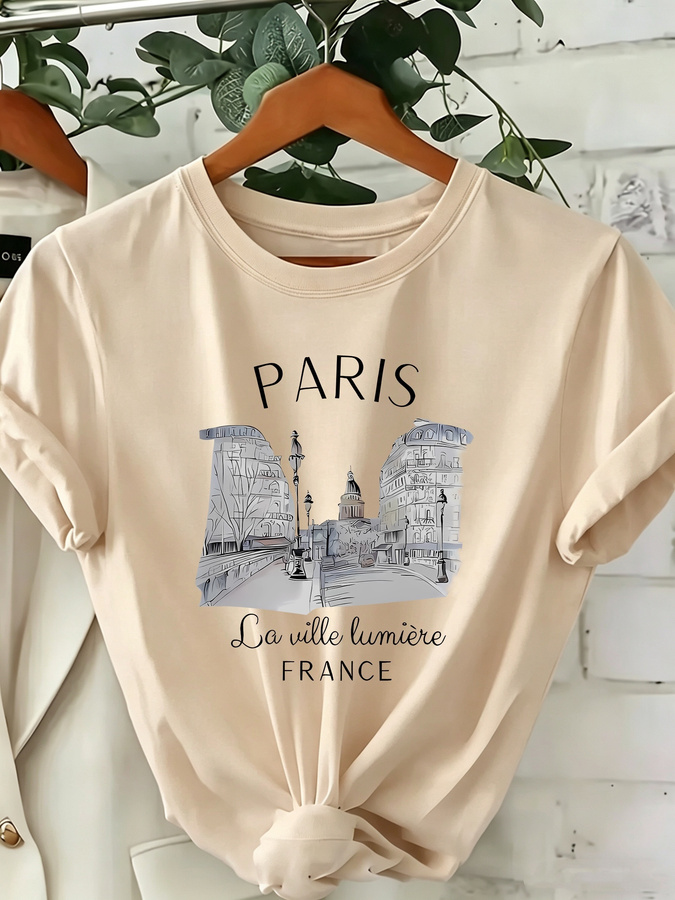 Women's Paris Print Crew Neck  - огляд і ціна Street Fashion Paris 2025 Trends