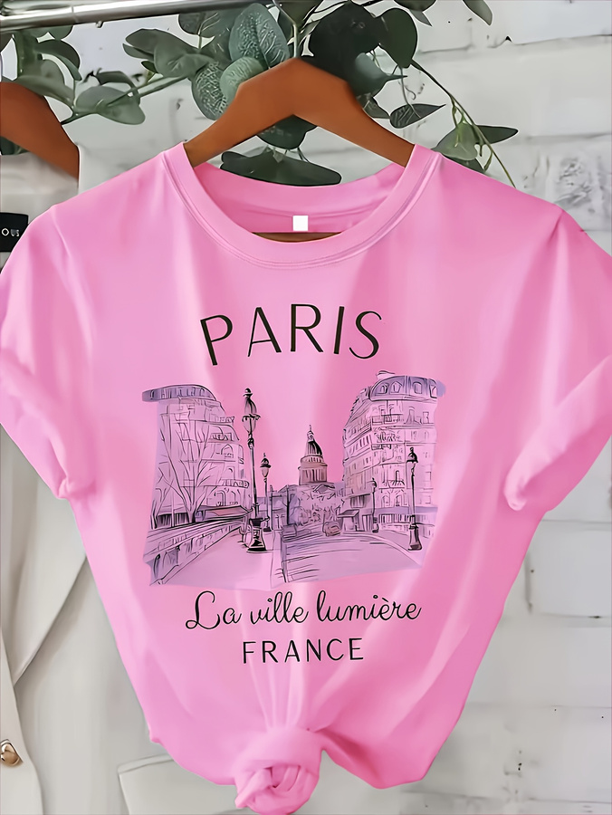 Women's Paris Print Crew Neck  - огляд і ціна Street Fashion Paris 2025 Trends