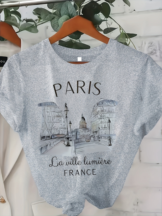 Women's Paris Print Crew Neck  - огляд і ціна Street Fashion Paris 2025 Trends