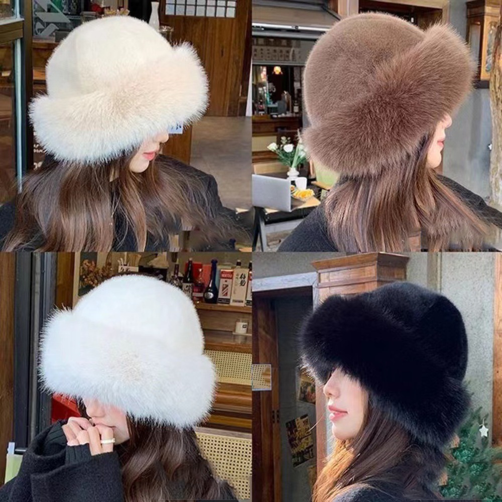 Women's Fluffy Fur Bucket Hat  - огляд і ціна Bucket Hat Embroidered