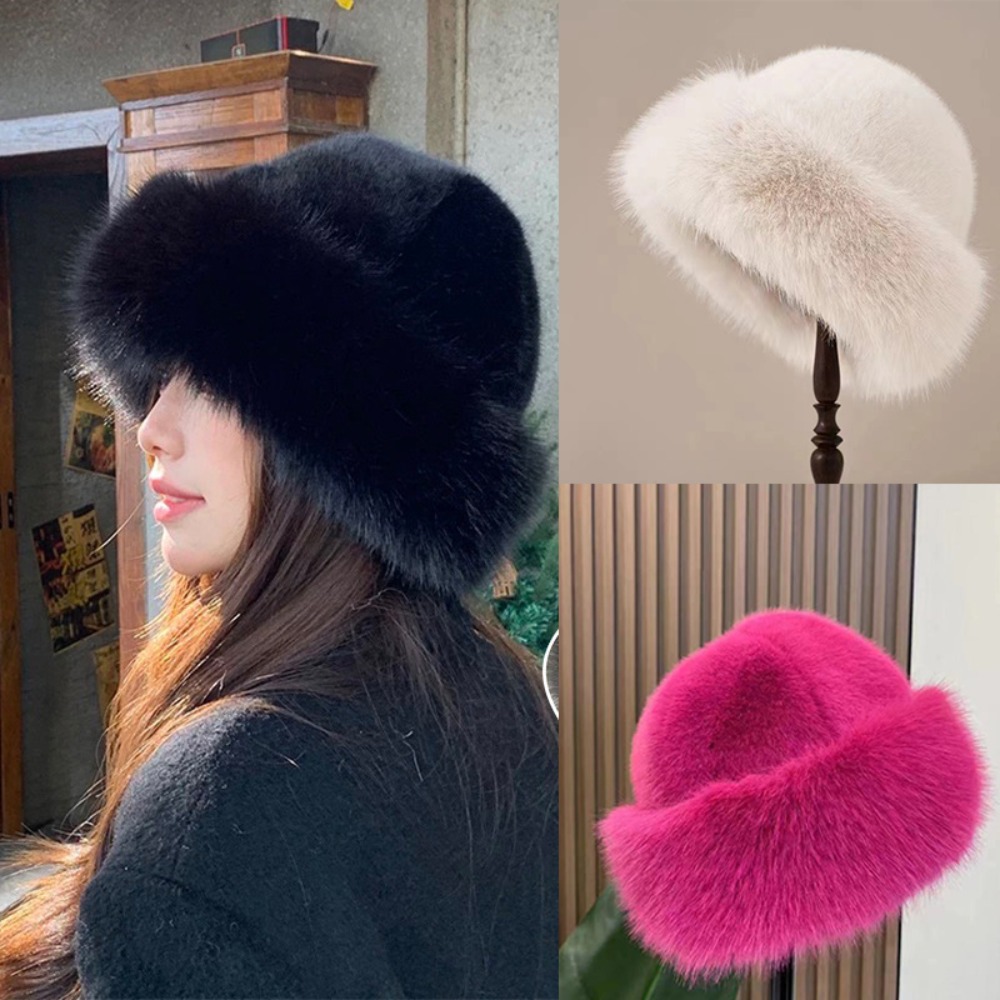 Women's Fluffy Fur Bucket Hat  - огляд і ціна Bucket Hat Embroidered