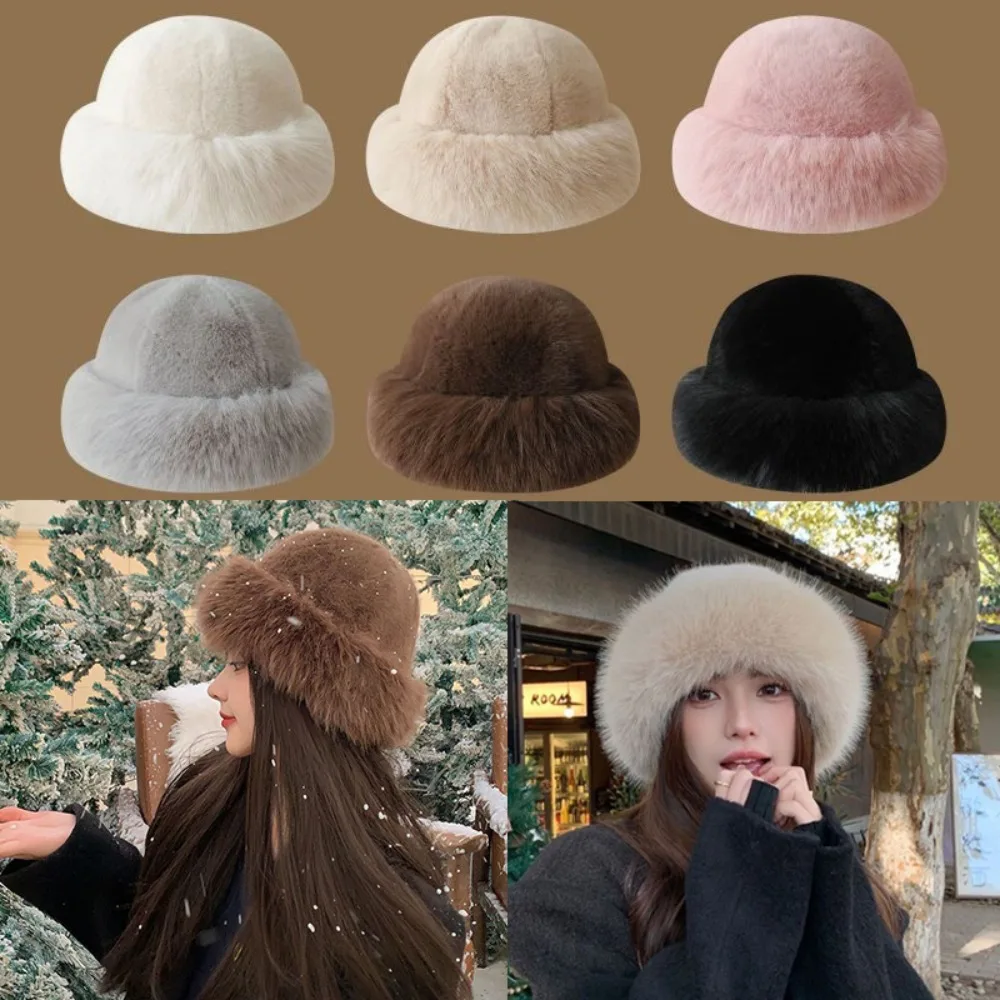 Women's Fluffy Fur Bucket Hat  - огляд і ціна Bucket Hat Embroidered