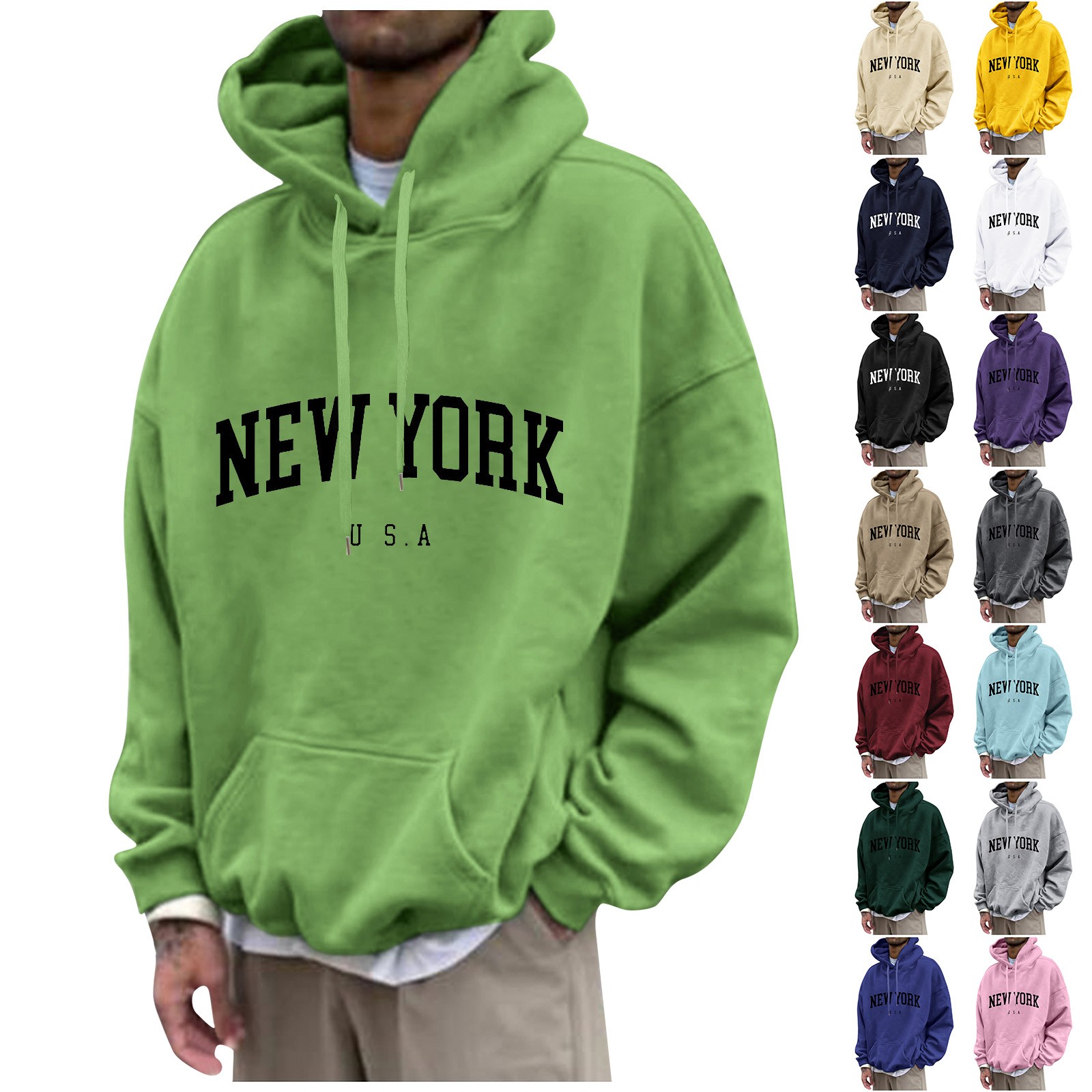 New York Print Mens Hoodies Fa - огляд і ціна High Street Fashion New York