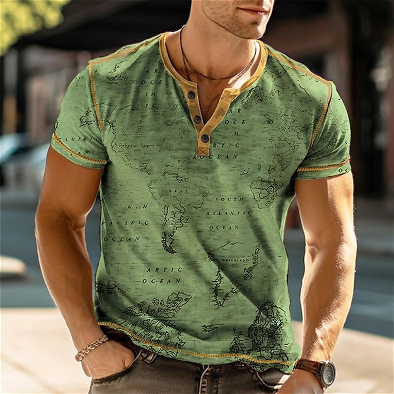 Men's Henry Shirts Funny 3D Pr - огляд і ціна Street Fashion For Man