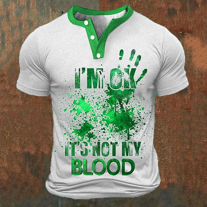 Funny 3D Letter Print Men's He - огляд і ціна Street Fashion For Man