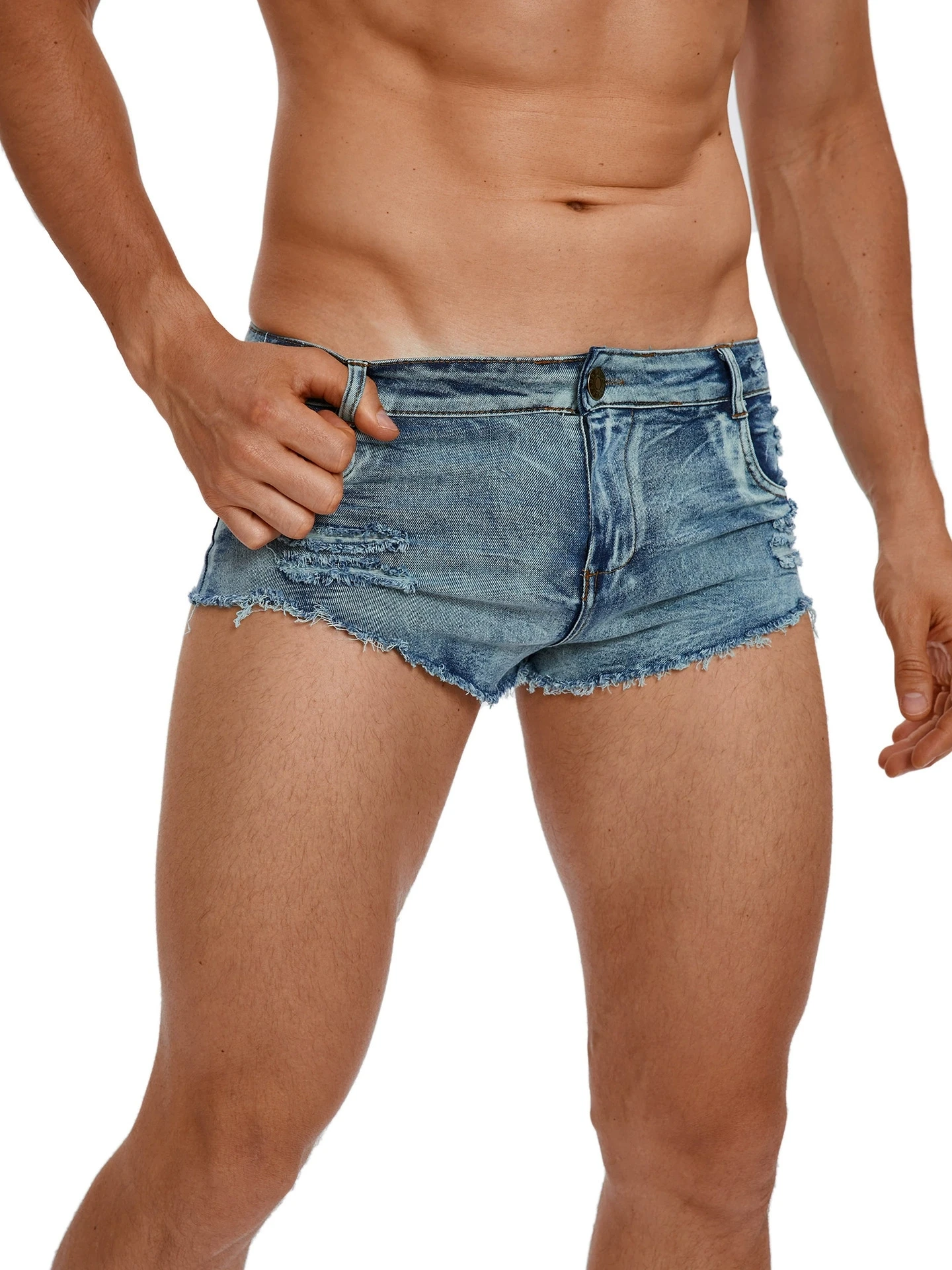 Men's Low Waist Jeans Shorts F - огляд і ціна Street Fashion Jeans