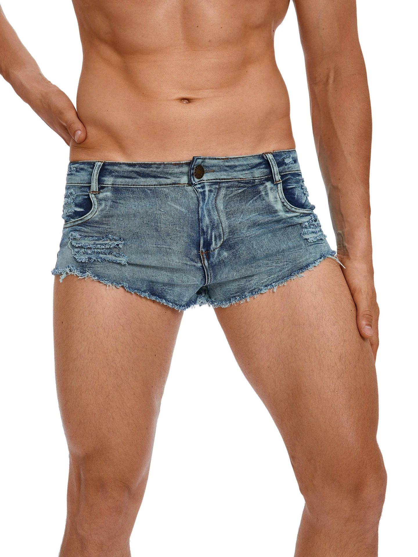 Men's Low Waist Jeans Shorts F - огляд і ціна Street Fashion Jeans