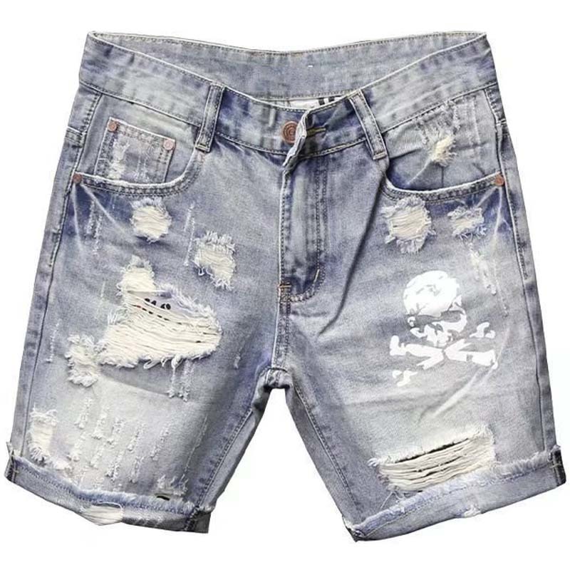 Summer Men's Worn Bead Hole Be - огляд і ціна Street Fashion Jeans